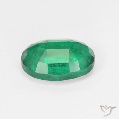 Emerald Gemstone in 9.5 x 6.8 mm Size for Sale, Emerald Stone in Deep Green Color
