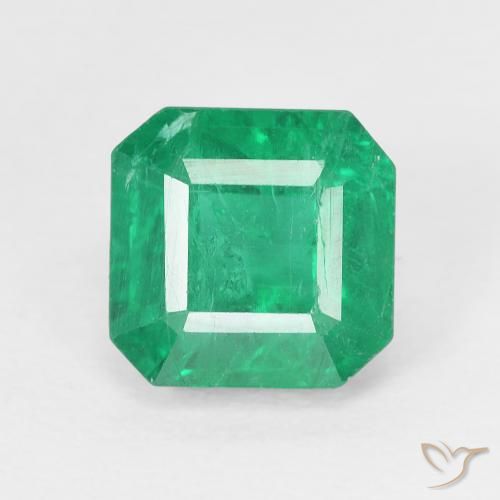 2.04ct Natural Medium Green Emerald, Emerald Cut, VS