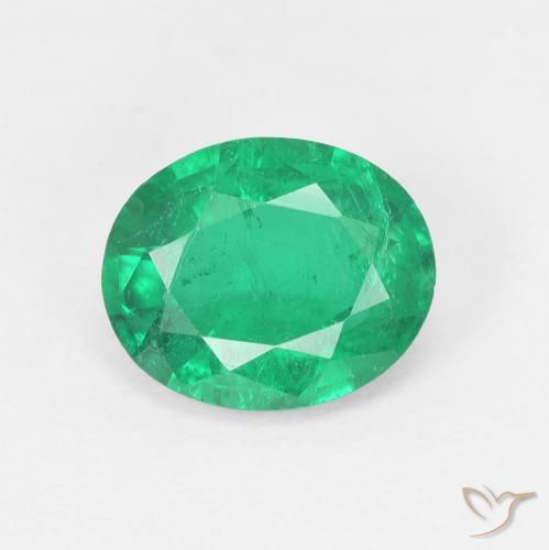 1,8 ct Smaragd im Ovalschliff, 9 x 7,3 mm aus Sambia, Photo A