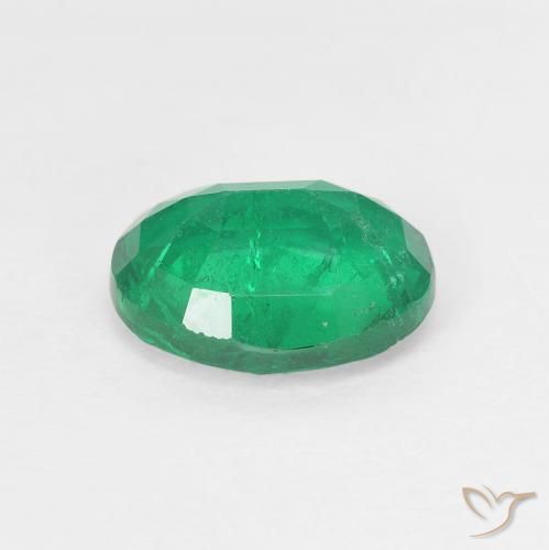 Emerald Gemstone in 9 x 7.3 mm Size for Sale, Emerald Stone in Warm Green Color