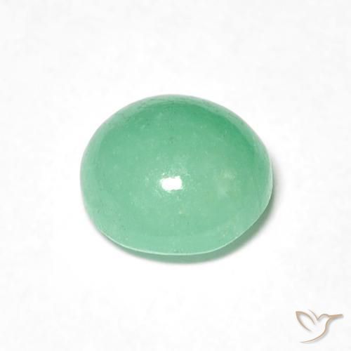 Emerald Gemstone in 6.5 mm (calibrated) Size for Sale, Emerald Stone in Light Green Color
