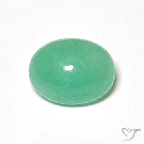 0.90ct Natural Medium Green Emerald, Oval, Translucent