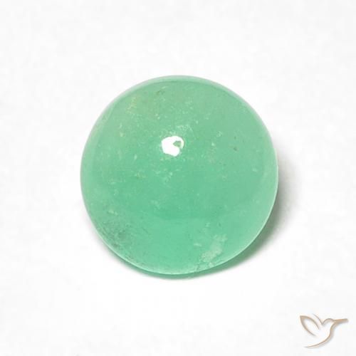 0.70ct Natural Light Mint Green Emerald, Round, Translucent