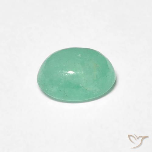 Emerald Gemstone in 6.4 x 4.8 mm Size for Sale, Emerald Stone in Light Green Color