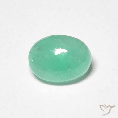 0.82ct Natural Bright Green Emerald, Oval, Translucent