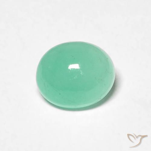 0.62ct Natural Bright Green Emerald, Oval, Translucent