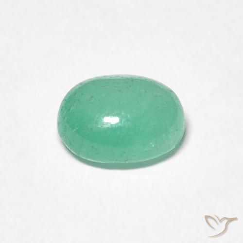 Emerald Gemstone in 6.5 x 5.5 mm Size for Sale, Emerald Stone in Light Green Color