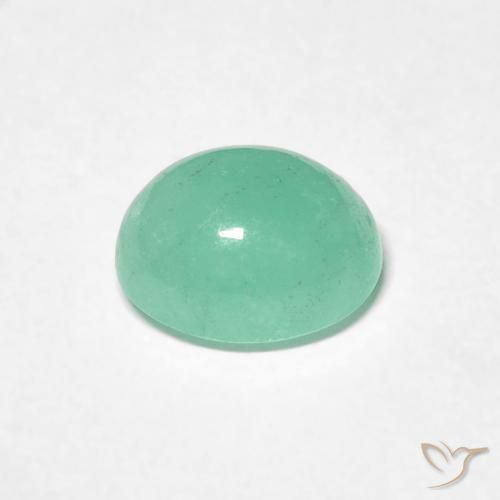 Emerald Gemstone in 7 x 5.7 mm Size for Sale, Emerald Stone in Pistachio Green Color