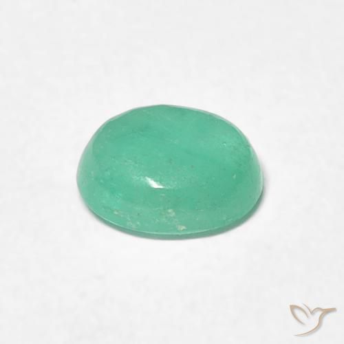 Emerald Gemstone in 6.7 x 5.4 mm Size for Sale, Emerald Stone in Light Green Color