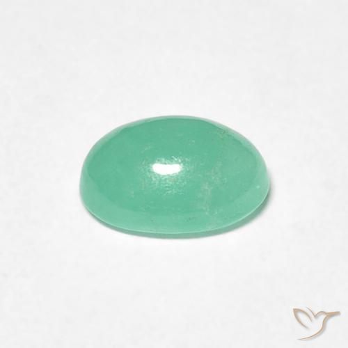 Emerald Gemstone in 6.7 x 5.1 mm Size for Sale, Emerald Stone in Bright Green Color