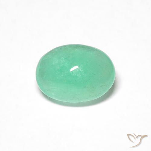 0.45ct Natural Medium Green Emerald, Oval, Translucent