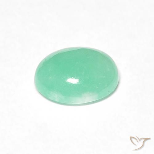 Emerald Gemstone in 6.1 x 5 mm Size for Sale, Emerald Stone in Light Mint Green Color