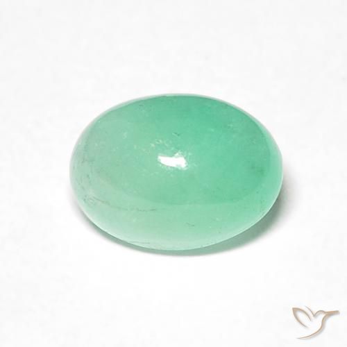 0.83 ct Oval Cabochon Emerald, 6.8 x 4.9 mm From Colombia, Photo A