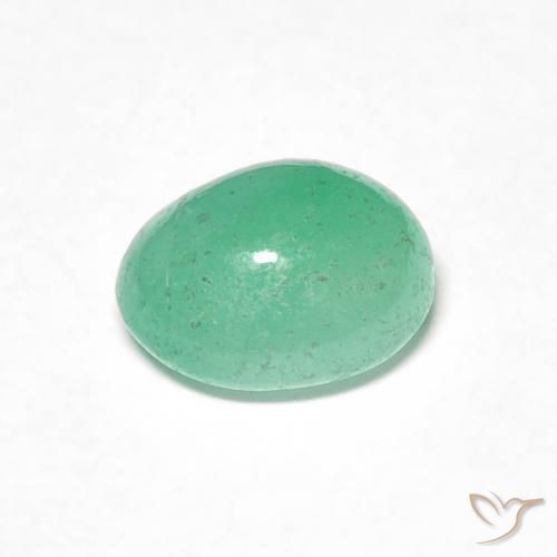 Emerald Gemstone in 6.3 x 5.3 mm Size for Sale, Emerald Stone in Fern Green Color
