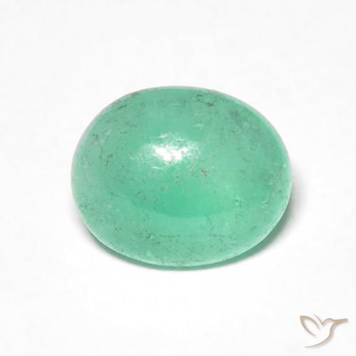 0.88ct Natural Bright Green Emerald, Oval, Translucent