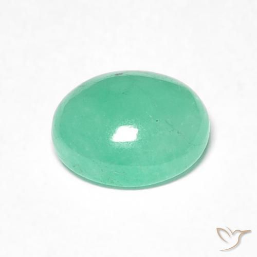Emerald Gemstone in 6.8 x 5.8 mm Size for Sale, Emerald Stone in Fern Green Color