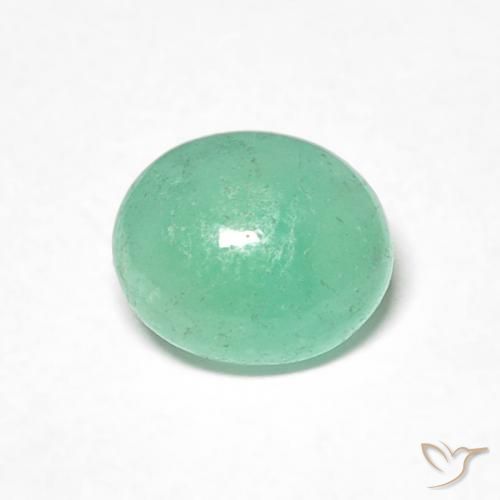 0.71ct Natural Mint Green Emerald, Oval, Translucent