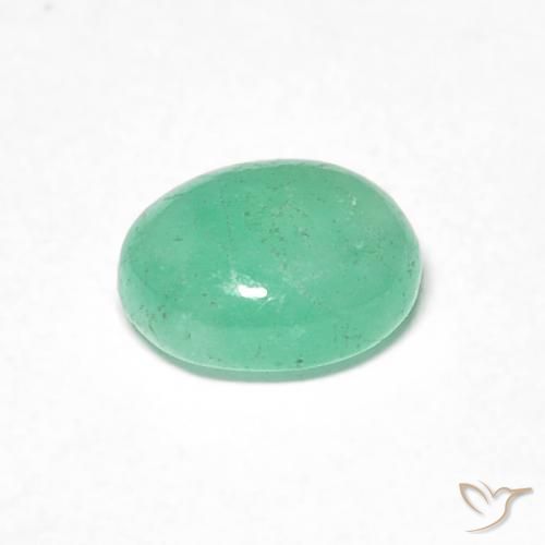 Emerald Gemstone in 6.2 x 5.2 mm Size for Sale, Emerald Stone in Mint Green Color