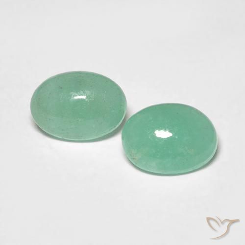 1.01 ct Oval Cabochon Emerald, 6.2 x 4.4 mm From Colombia, Photo A