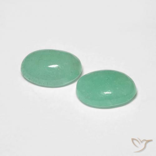 Emerald Gemstones in 6.2 x 4.4 mm Size for Sale, Emerald Stones in Pistachio Green Color