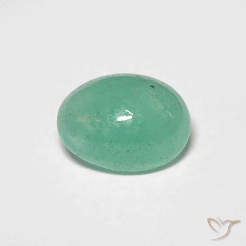 Esmeralda cabujón ovalada de 0,75 ct, 6,6 x 4,9 mm de Colombia, Photo A