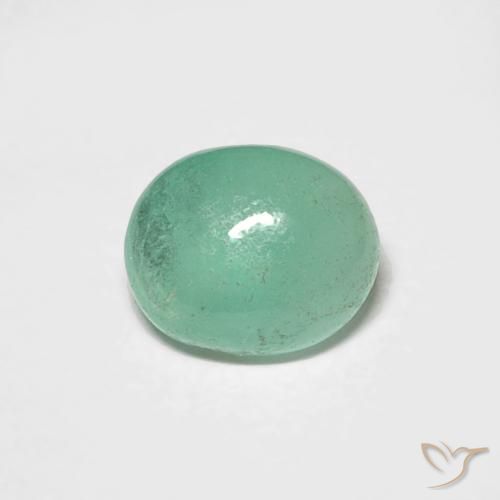 0.67ct Natural Pistachio Green Emerald, Oval, Translucent