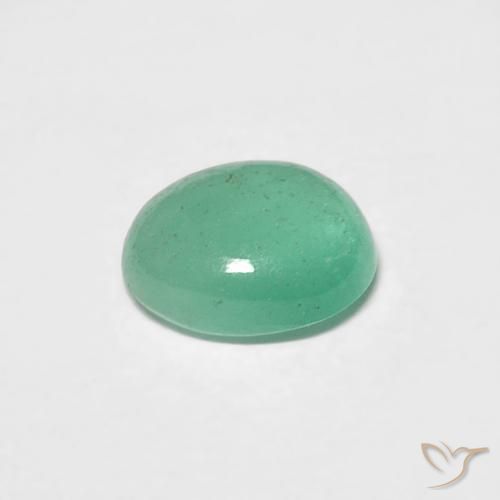 Emerald Gemstone in 6.2 x 5.2 mm Size for Sale, Emerald Stone in Pistachio Green Color