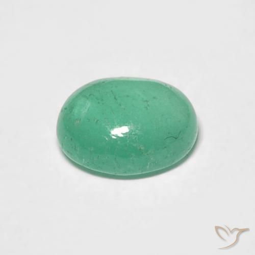 Emerald Gemstone in 6.8 x 5.7 mm Size for Sale, Emerald Stone in Pistachio Green Color