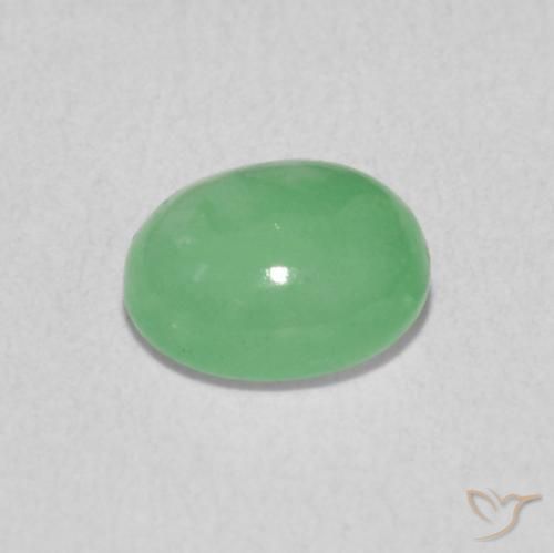 Emerald Gemstone in 6.2 x 5.1 mm Size for Sale, Emerald Stone in Bright Green Color