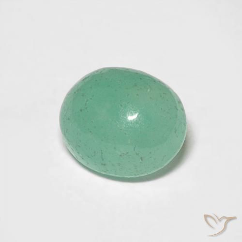 0.78 ct Green Emerald Stone, Natural Emerald in Oval Cabochon Shape for Sale
