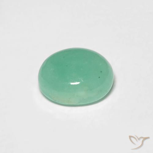 Emerald Gemstone in 6 x 5.1 mm Size for Sale, Emerald Stone in Pistachio Green Color
