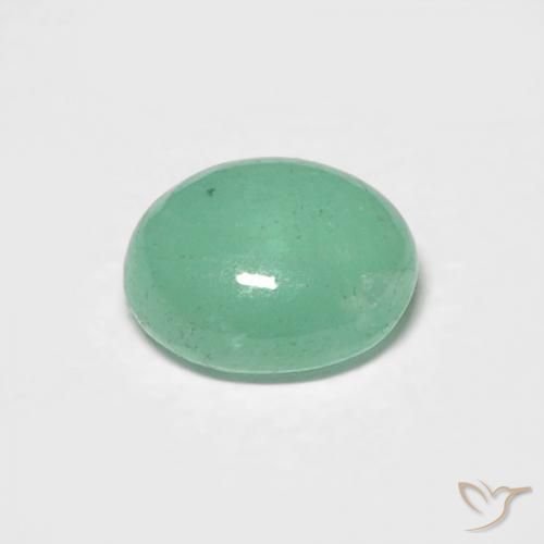Emerald Gemstone in 6 x 5.1 mm Size for Sale, Emerald Stone in Pistachio Green Color