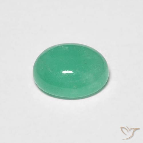 Emerald Gemstone in 5.9 x 4.9 mm Size for Sale, Emerald Stone in Intense Mint Green Color
