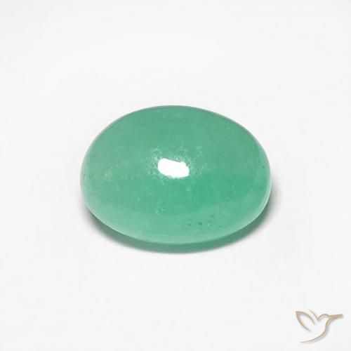 0.56ct Natural Light Green Emerald, Oval, Translucent, Photo A