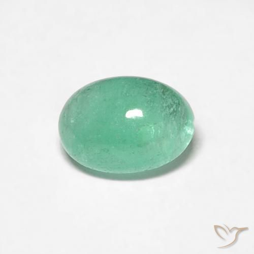 0.53ct Natural Bright Green Emerald, Oval, Translucent