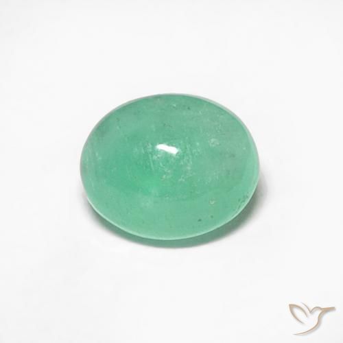 0.44ct Natural Light Green Emerald, Oval, Translucent