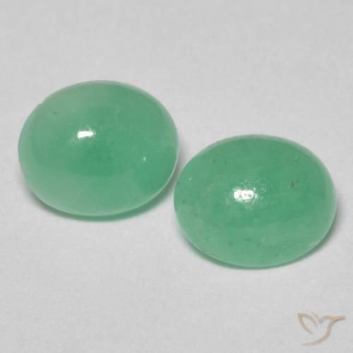 1.25ctw Natural Light Green Emerald, Oval, Translucent