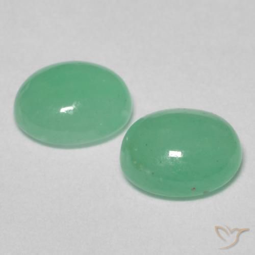 Emerald Gemstones in 5.3 x 4.5 mm Size for Sale, Emerald Stones in Light Green Color