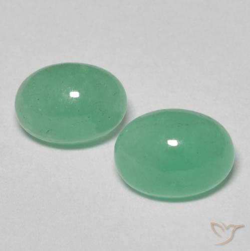 1.89 ct Oval Cabochon Emerald, 6.9 x 5.1 mm From Colombia, Photo A