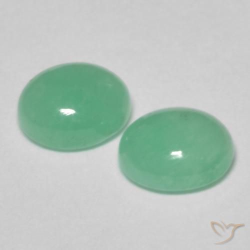 Emerald Gemstones in 5.9 x 5 mm Size for Sale, Emerald Stones in Bright Green Color