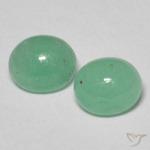 Esmeralda cabujón ovalada de 1,14 ct, 5,5 x 4,6 mm de Colombia, Photo A