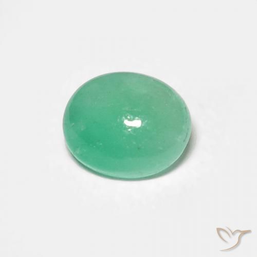 0.54ct Natural Light Green Emerald, Oval, Translucent