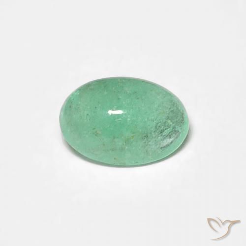 0.39 ct Oval Cabochon Emerald, 5.8 x 4 mm From Colombia, Photo A