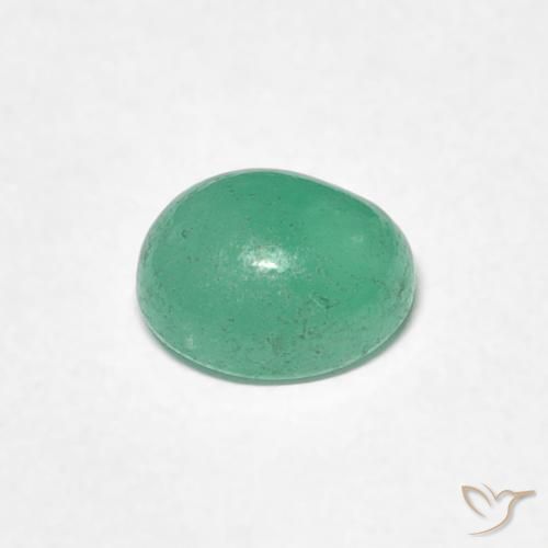 Emerald Gemstone in 6 x 5.1 mm Size for Sale, Emerald Stone in Light Green Color