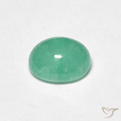 Emerald Gemstone in 6.4 x 5.5 mm Size for Sale, Emerald Stone in Bright Green Color