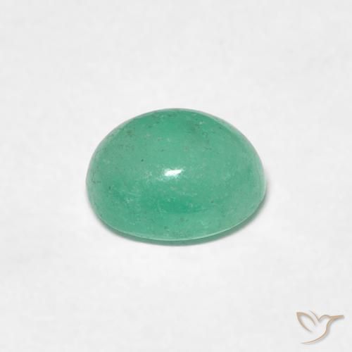 Emerald Gemstone in 6.6 x 5.5 mm Size for Sale, Emerald Stone in Bright Green Color