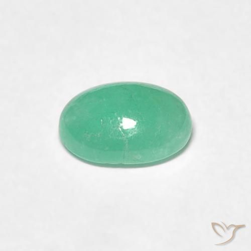 Emerald Gemstone in 6.6 x 4.9 mm Size for Sale, Emerald Stone in Light Green Color