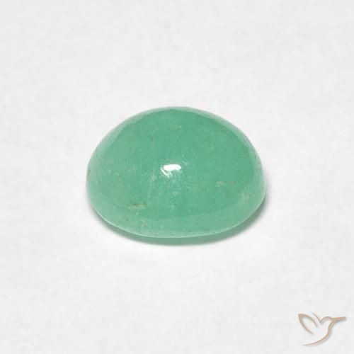 Emerald Gemstone in 6 x 5.1 mm Size for Sale, Emerald Stone in Pistachio Green Color