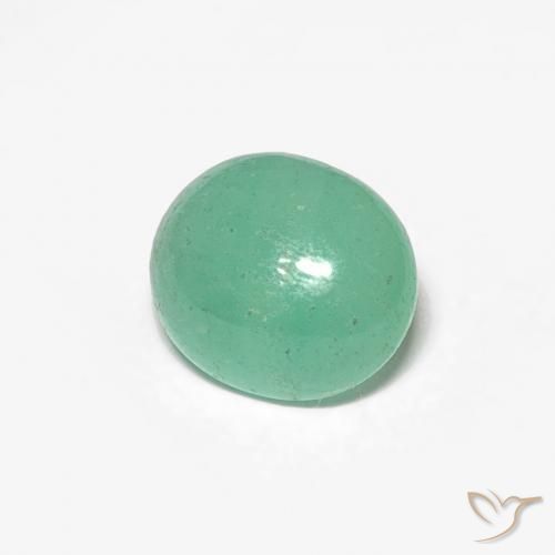 0.80 ct Green Emerald Stone, Natural Emerald in Oval Cabochon Shape for Sale