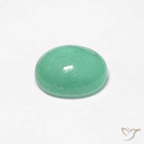 Emerald Gemstone in 6.2 x 5.2 mm Size for Sale, Emerald Stone in Pistachio Green Color